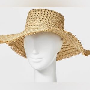 STRAW BEACH HAT (UNWORN)